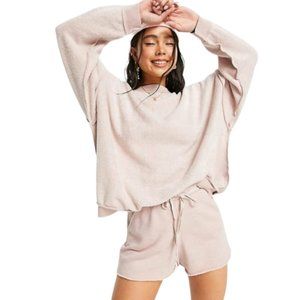 SALE 5/$25 Intimately Free People Womens Kelly Fleece Lined Lounge Shorts Rose